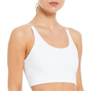 4Laps FourLaps Longline Sports Bra White NWT